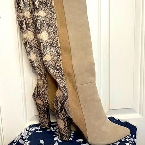 Just Fab High blocked Heel Boot